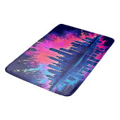 Levendige CitySplash Art Badmat (Gekanteld)