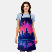 Levendige CitySplash Art Schort (Gedragen)