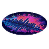 Levendige CitySplash Art Snijplank (Hoek)