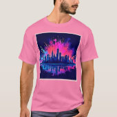 Levendige CitySplash Art T-shirt (Voorkant)