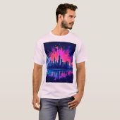 Levendige CitySplash Art T-shirt (Voorkant volledig)