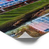 Levendige Cleveland Ohio Skyline Abstracte kunst Poster (Hoek)