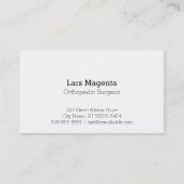 Levendige CMY Letterpress Skelet Dansend Visitekaartje (Achterkant)