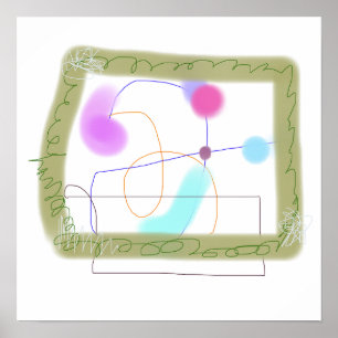 Levendige compositie poster