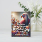 Levendige Condor Vogel Perched Top Tree Branch Briefkaart (Staand voorkant)