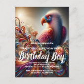 Levendige Condor Vogel Perched Top Tree Branch Briefkaart (Voorkant)