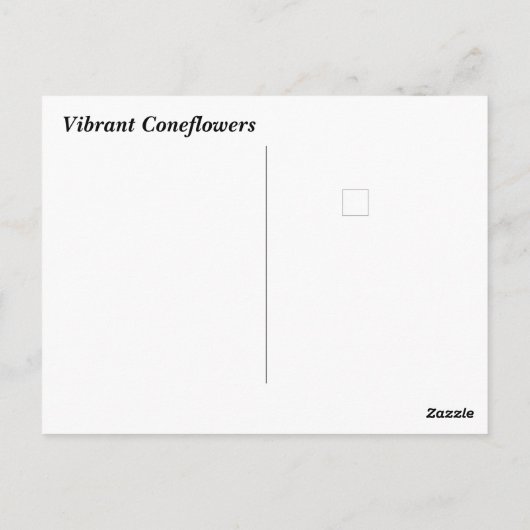 Levendige coneflowers briefkaart (Achterkant)