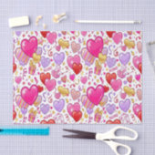Levendige Confetti Harten  Tissuepapier (Craft)