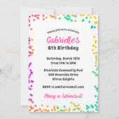 Levendige Confetti Het is feesttijd! Viering Kaart (Achterkant)