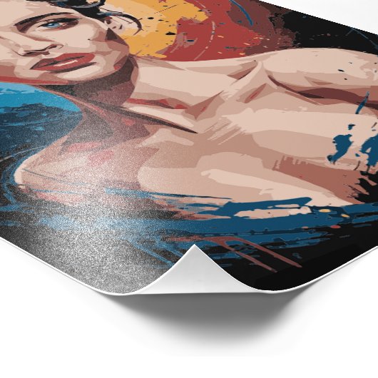 Levendige contouren foto afdruk (Hoek)