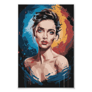 Levendige contouren foto afdruk