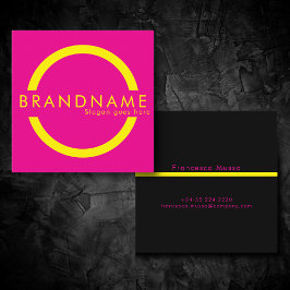 Levendige contrastkleur, een gedurfde moderne vierkante visitekaartje