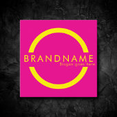 Levendige contrastkleur, een gedurfde moderne vierkante visitekaartje