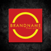 Levendige contrastkleur, een gedurfde moderne vierkante visitekaartje