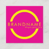 Levendige contrastkleur, een gedurfde moderne vierkante visitekaartje (Voorkant)