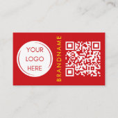 Levendige contrastkleur, logo en QR-code modern Visitekaartje (Voorkant)