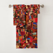 Levendige  Crazy Quilt Bad Handdoek (Insitu)