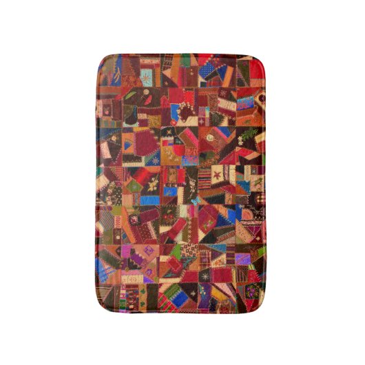 Levendige  Crazy Quilt Badmat (Voorkant Verticaal)