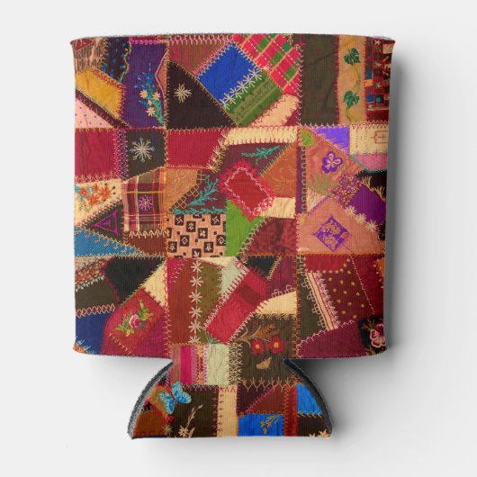 Levendige Crazy Quilt Blikjeskoeler (Voorkant)