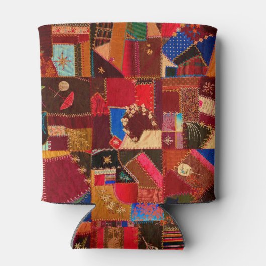 Levendige Crazy Quilt Blikjeskoeler (Achterkant)