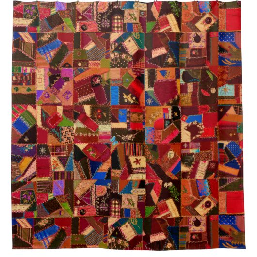 Levendige  Crazy Quilt Douchegordijn (Voorkant)