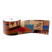 Levendige Crazy Quilt Grosgrain Lint (Spoel)