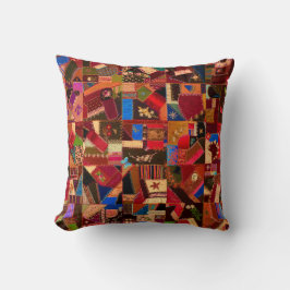 Levendige Crazy Quilt Kussen