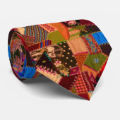 Levendige  Crazy Quilt Stropdas (Opgerold)