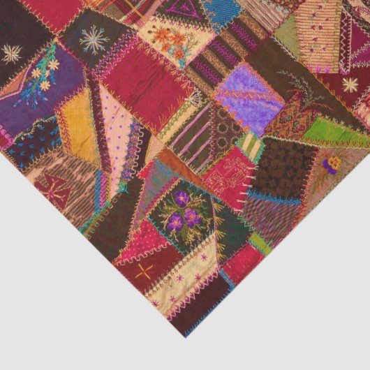Levendige  Crazy Quilt Tissuepapier (Detail)
