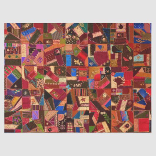 Levendige Crazy Quilt Tissuepapier (Voorkant)