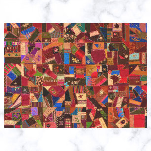 Levendige Crazy Quilt Tissuepapier