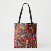 Levendige  Crazy Quilt Tote Bag (Voorkant)