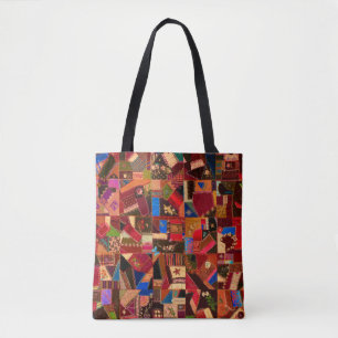 Levendige Crazy Quilt Tote Bag