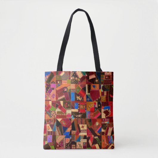 Levendige  Crazy Quilt Tote Bag (Voorkant)