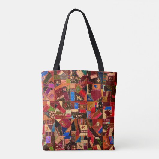 Levendige Crazy Quilt Tote Bag (Achterkant)