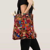 Levendige  Crazy Quilt Tote Bag (Dichtbij)