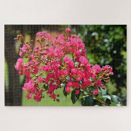 Levendige crêpe myrtle struik legpuzzel (Horizontaal)