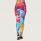 Levendige Crystal Cluster Art Leggings (Achterkant)