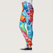 Levendige Crystal Cluster Art Leggings (Links)