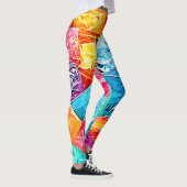 Levendige Crystal Cluster Art Leggings (Rechts)