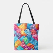 Levendige Crystal Cluster Art Tote Bag (Achterkant)