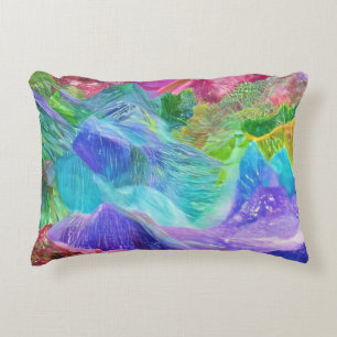 Levendige Crystal Mountain Abstract Accent Kussen