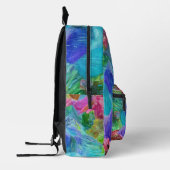 Levendige Crystal Mountain Abstract Bedrukte Rugzak (Links)