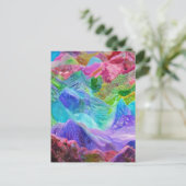Levendige Crystal Mountain Abstract Briefkaart (Staand voorkant)