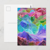 Levendige Crystal Mountain Abstract Briefkaart (Voorkant / Achterkant)