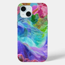 Levendige Crystal Mountain Abstract iPhone 15 Case