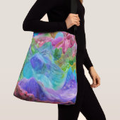 Levendige Crystal Mountain Abstract Crossbody Tas (Dichtbij)
