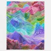 Levendige Crystal Mountain Abstract Fleece Deken (Voorkant)