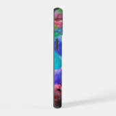 Levendige Crystal Mountain Abstract iPhone 15 Case (Rechterkant)