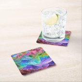 Levendige Crystal Mountain Abstract Kartonnen Onderzetters (Insitu)